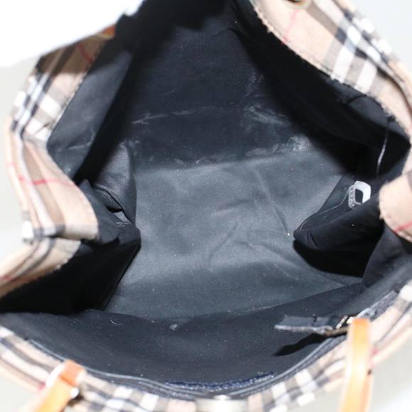 BURBERRY Nova Check Hand Bag Nylon Beige Auth ep1099 - Picture 11 of 16